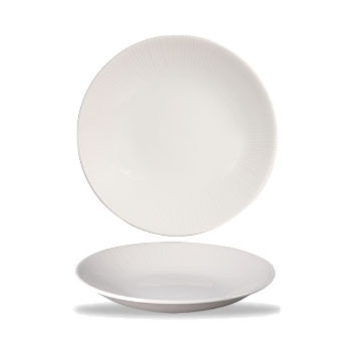Churchill WHBALD251 Bamboo Coupe Plate, 10", White