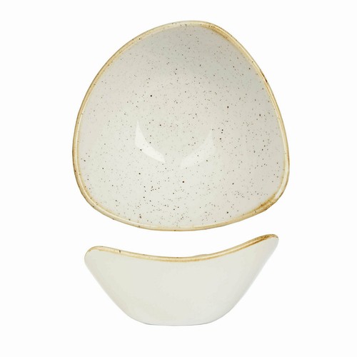 Churchill SWHSTRB61, Stonecast Triangular Bowl, 9oz, Barley White