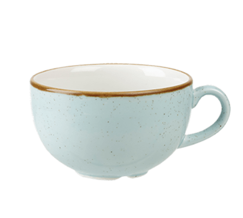 Churchill SDESCB441 Stonecast Cappuccino Cup w/ Handle, 17-1/2oz, Duck Egg Blue (Case of 6)