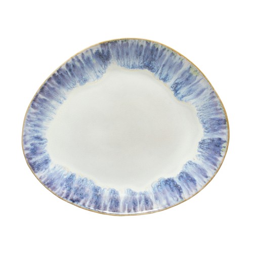 Costa Nova GOP271-RIA Brisa 10-1/2"X9" Oval Dinner Plate, Ria Blue (Case of 6)