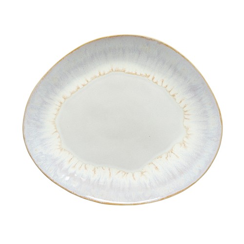 Costa Nova GOP271-SAL Brisa 10-1/2"X9" Oval Dinner Plate, Salt (Case of 6)