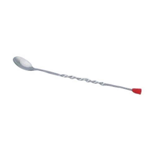 Boelter BRS-11-P Bar Spoon, Twist Handle w/Red Knob, 11"