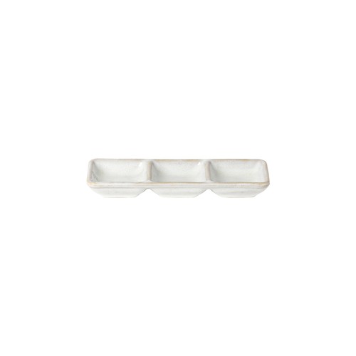 Costa Nova RTR181-BRA Roda 7''X2.75'' 3-Section Tray, Branca (Case of 2)