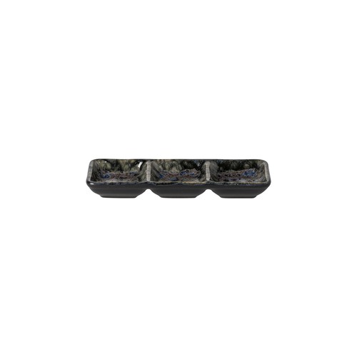 Costa Nova RTR181-IRS Roda 7''X2-3/4'' 3-Section Tray, Iris (Case of 2)