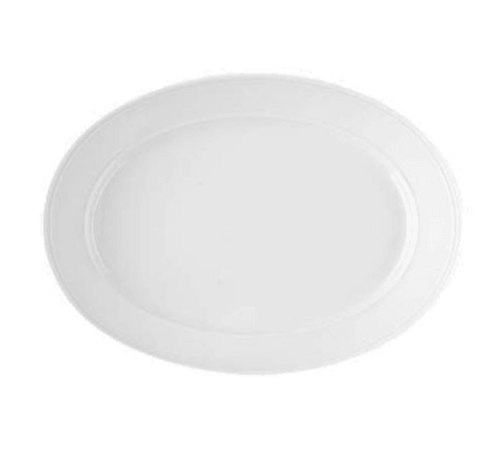 Bauscher 282032 Come4Table 12-1/2"X9-1/4" Steep Rim Oval Platter, White