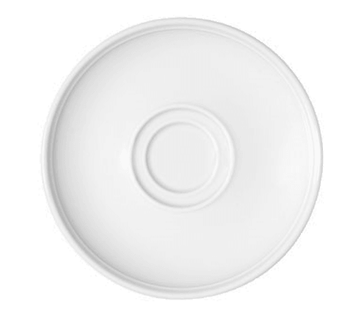 Bauscher 286918 Come4Table 5-7/8" Double Well Saucer, White
