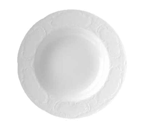 Bauscher 570120 Mozart 8.18" Half Deep Plate, White