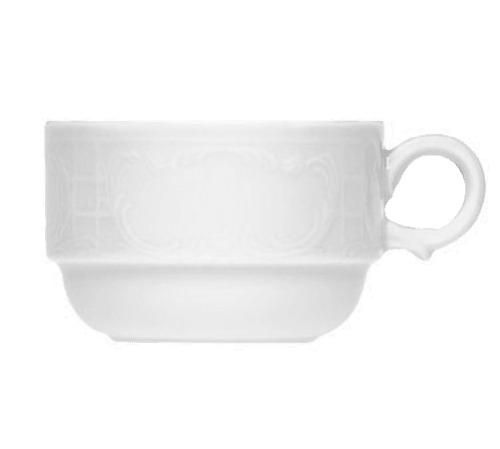 Bauscher 575118 Mozart 6oz Stackable Cup, White