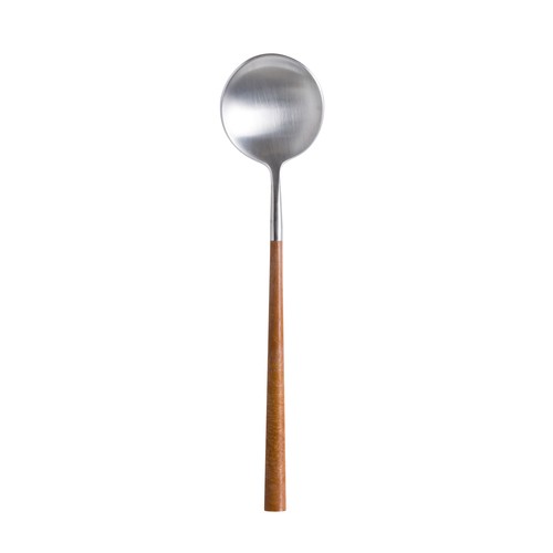 Costa Nova C20465-WDN Mito 7" Dessert Spoon, Wood Handle (Case of 12)
