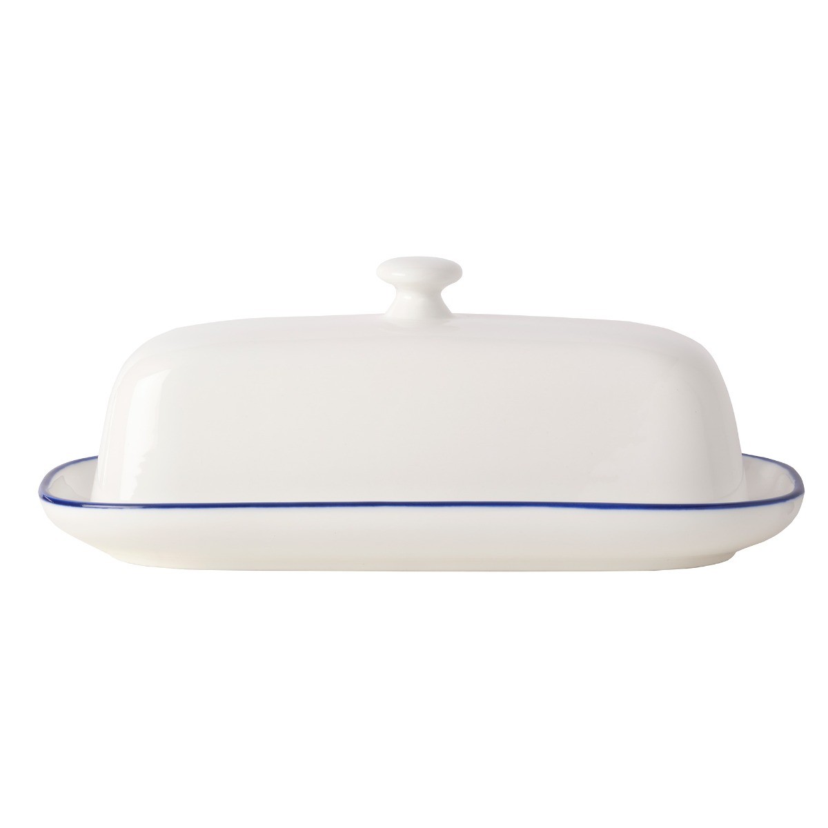 Mikasa 5297193 Bistro Pinstripe 8-3/5" Butter Dish w/ Cover