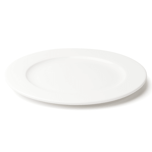 Browne Foodservice 5630110 Foundation Wide Rim Plate, 10.75", White