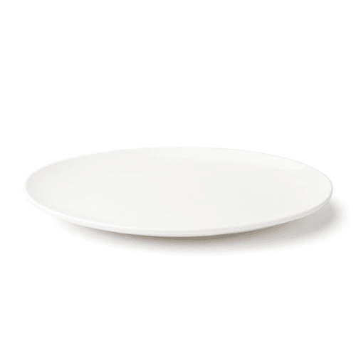 Browne Foodservice 5630115 Foundation Oval Plate, 10"X7.25", White