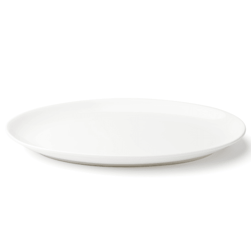 Browne Foodservice 5630117 Foundation Oval Plate, 12"X8", White