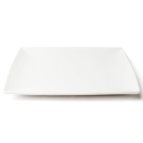 Browne Foodservice 5630191 Foundation Square Plate, 10.25", White