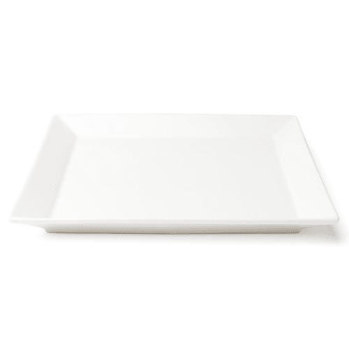 Browne Foodservice 5630193 Foundation Square Plate, 10", White