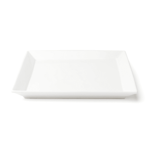 Browne Foodservice 5630194 Foundation Square Plate, 8.5", White
