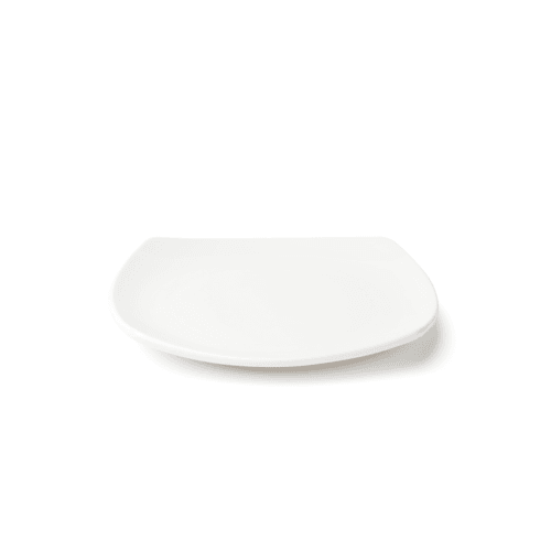 Browne Foodservice 5630195 Foundation Rounded Square Plate, 6.75", White