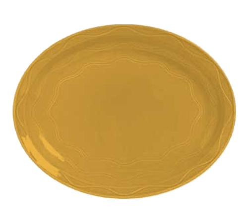 Libbey 903033008 Cantina 11-5/8" Carved Platter, Saffron (Case of 12)