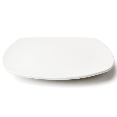 Browne Foodservice 5630198 Foundation Rounded Square Plate, 11.75", White