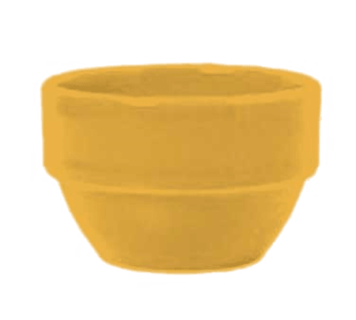 Libbey 903044370 Cantina 8oz Uncarved Stacking Bouillon, Saffron (Case of 36)