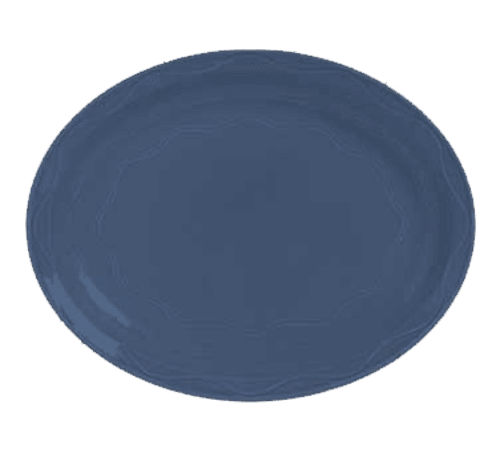 Libbey 903032001 Cantina 13-5/8"X10-1/2" Oval Carved Platter, Blueberry (Case of 6)