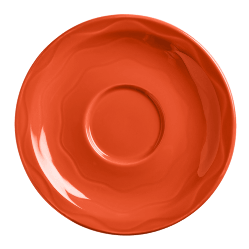 Libbey 903034201 Cantina 6-1/4" Carved Saucer, Cayenne (Case of 12)