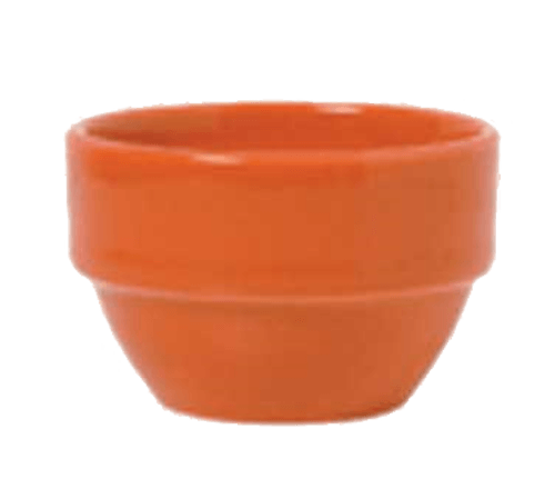 Libbey 903045370 Cantina 8oz Uncarved Stacking Bouillon, Cayenne (Case of 36)