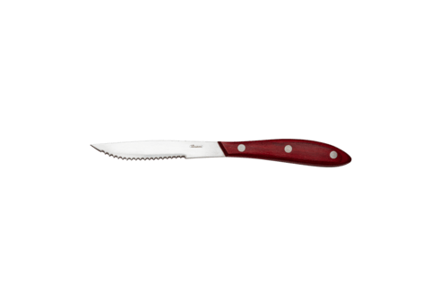 RAK CHSTKPKWS 8"Steak Knife w/ Paka Wood Handle - Satin, Steel Blades (Case of 12)