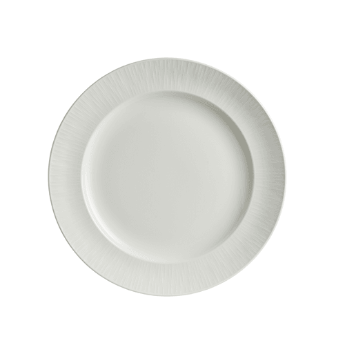 Steelite 4422RF001 Lucia Medium Embossed Rim Plate, 11", White