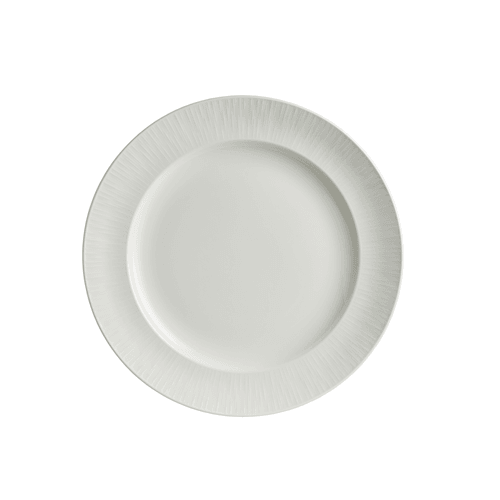 Steelite 4422RF004 Lucia Medium Embossed Rim Plate, 9", White