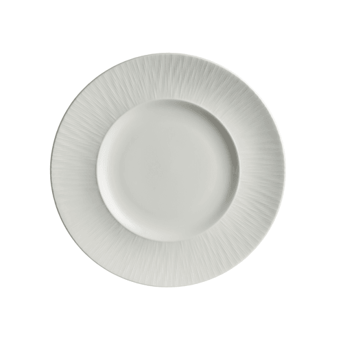 Steelite 4422RF002 Lucia Wide Embossed Rim Plate, 11", White