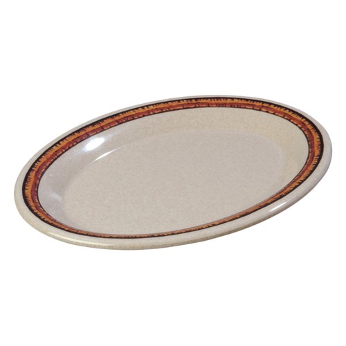 Carlisle 43087908 Durus® Melamine Oval Platter, 9-1/2"X7-1/4", Sierra on Sand