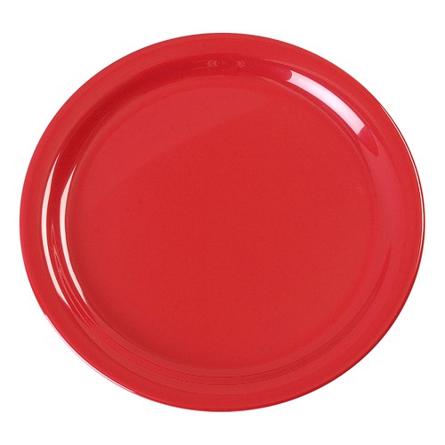 Carlisle KL20005 Kingline™ Melamine Narrow Rim Dinner Plate, 9", Red