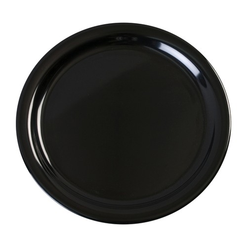 Carlisle KL20003 Kingline™ Melamine Narrow Rim Dinner Plate, 9", Black