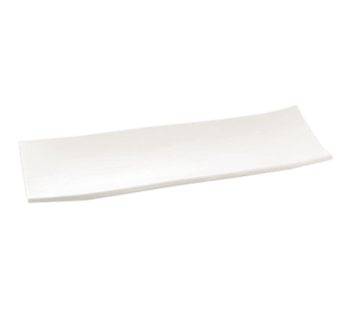 Tablecraft M2811 Frostone™ Melamine Rectangular Tray, 27-1/2"X10-1/2", White