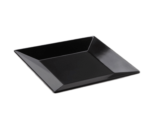G.E.T. Enterprises ML-92-BK Siciliano 16" Square Black Melamine Plate