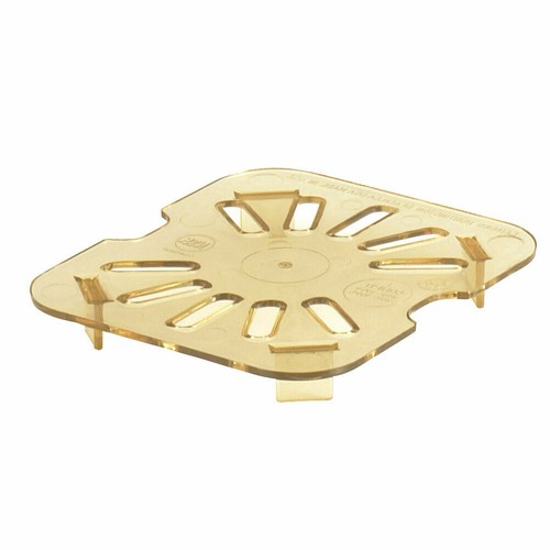 Cambro 60HPD150 H-Pan High Heat Food Pan Drain Tray, 1/6 Size, Amber