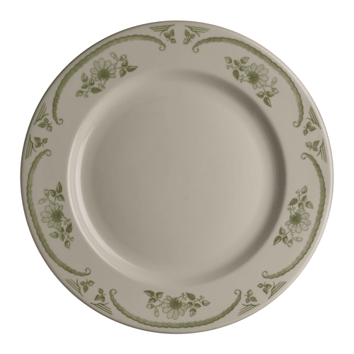 Steelite HL2059885 American Rose Rolled Edge Plate, 9", Moss