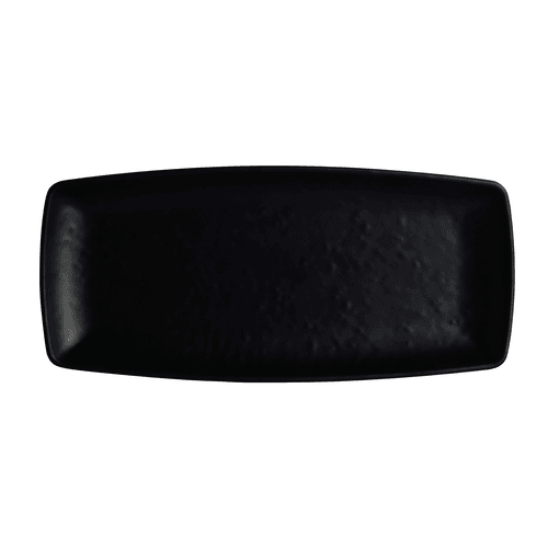 Steelite 7181TM507 Creations Melamine Rectangular Plate, 9-1/2"X4-1/3", Black