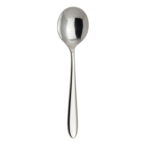 Steelite 5746SX002 Whitfield Bouilon Soup Spoon, 6-3/4", Stainless Steel