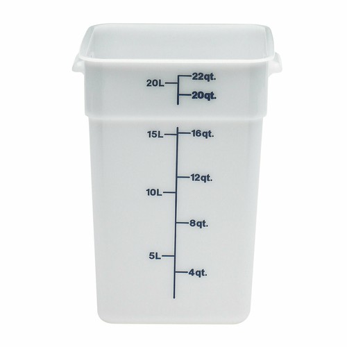 Cambro 22SFSP148 Square Food Storage Container, 22qt, w/ Gradation, Blue/White