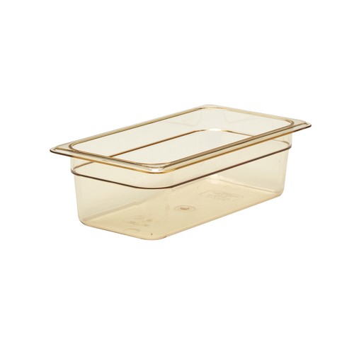 Cambro 34HP150 H-Pan High Heat Food Pan, 1/3 Size, 4" Deep, Amber