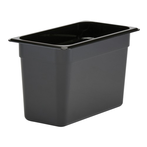 Cambro 38CW110 Camwear Food Pan, 1/3 Size, 8" Deep, Black