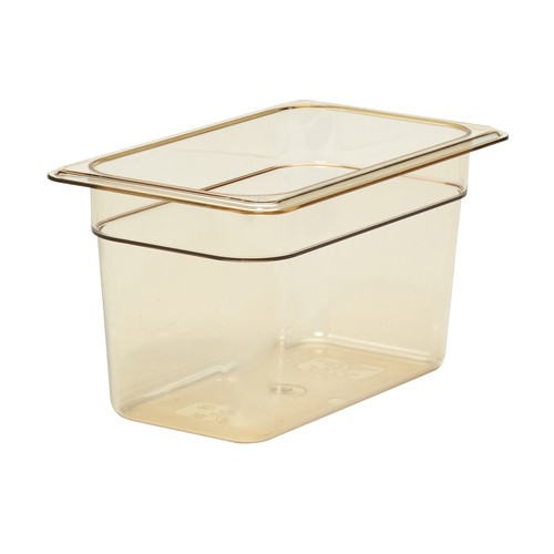 Cambro 46HP150 H-Pan High Heat Food Pan, 1/4 Size, 6" Deep, Amber