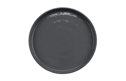 G.E.T. RP-9-GRS/BKM Roca Melamine Dinner Plate, 9", Gray/Black