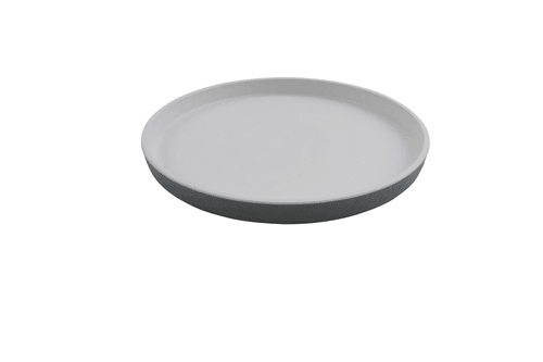 G.E.T. RP-9-WM/GRM Roca Melamine Dinner Plate, 9", White/Gray