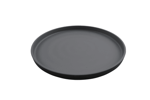 G.E.T. RP-11-GRM/BKM Roca Melamine Dinner Plate, 11", Gray/Black