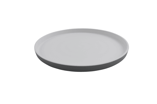 G.E.T. RP-11-WM/GRM Roca Melamine Dinner Plate, 11", White/Gray