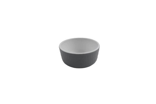 G.E.T. RR-3-WM/GRM Roca Melamine Sauce Dish, 3oz, White/Gray