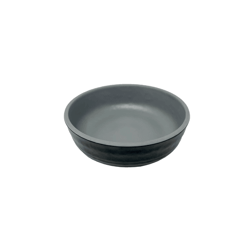 G.E.T. RR-5-GRM/BKM Roca Melamine Side/Monkey Dish, 4oz, Gray/Black